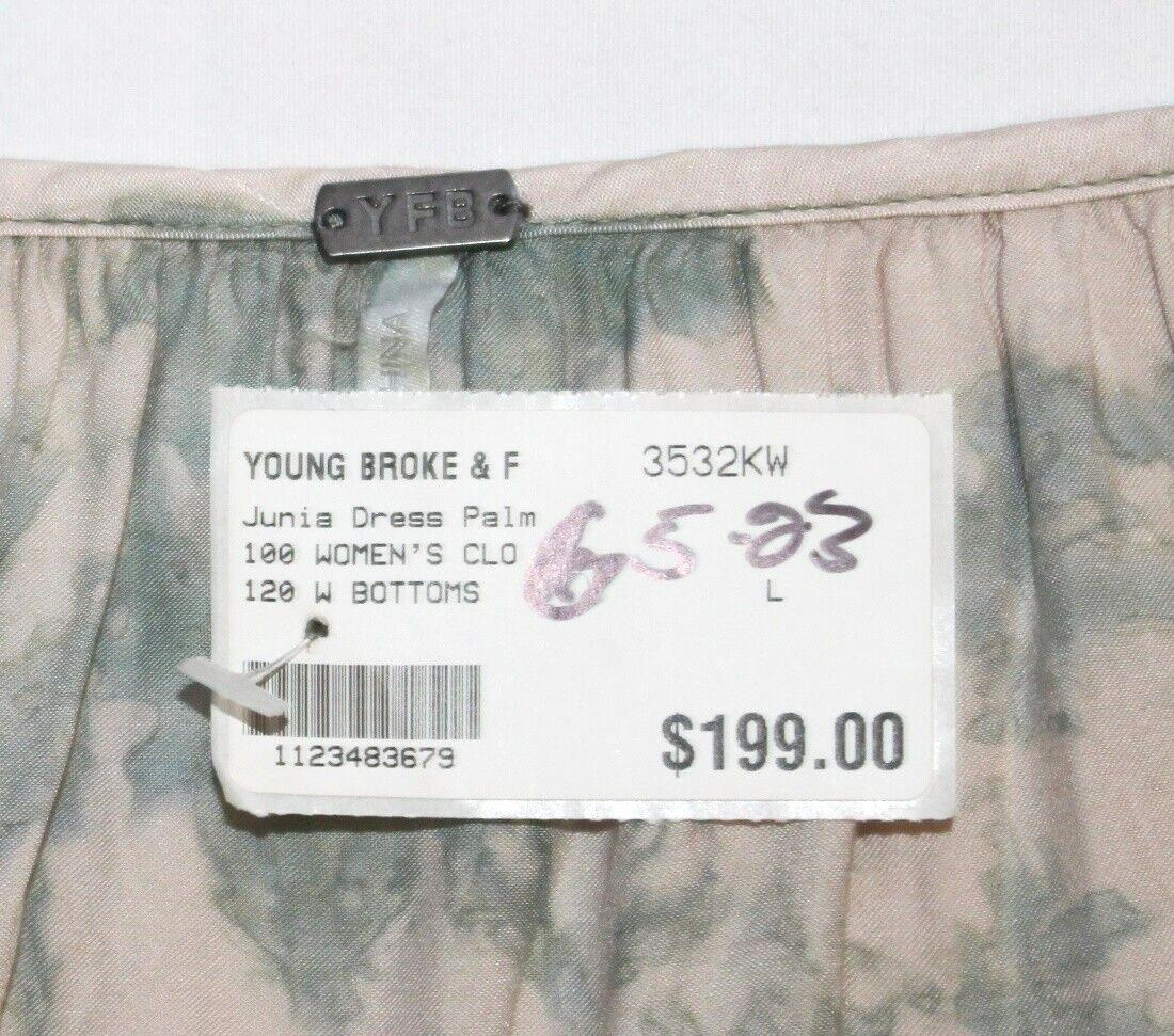 YOUNG FABULOUS & BROKE Junia Palm Dress Women's LARGE L Viscose