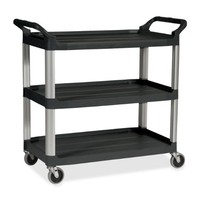 Rubbermaid Economy Plastic Cart, 3-shelf, 200 Pounds, 18-5/8 X 33-5/8 X 37-3/4, on sale Rubbermaid Economy Plastic Cart, 3-shelf, 200 Pounds, 18-5/8 X 33-5/8 X 37-3/4, on sale