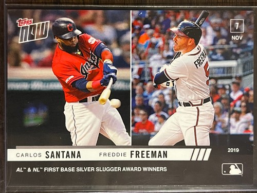 2019 Topps Now OS-37 Carlos Santana / Freddie Freeman
