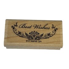 Mounted Rubber Stamp Stampin Up Best Wishes