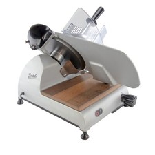 Berkel Red Line 300 grigio, affettatrice + incl. tagliere in legno a botte fatto a mano