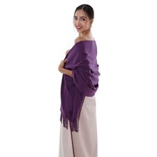 Winter Scarfs for Women Pashmina Shawls Wraps for Evening Dresses Purple-1