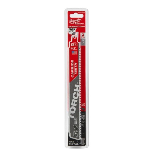 Milwaukee 9 in. 7 TPI TORCH Carbide Teeth Thick Metal Cutting SAWZALL Reciprocat