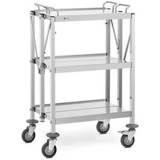 Carrello di servizio carrello inox 3 ripiani 90 kg