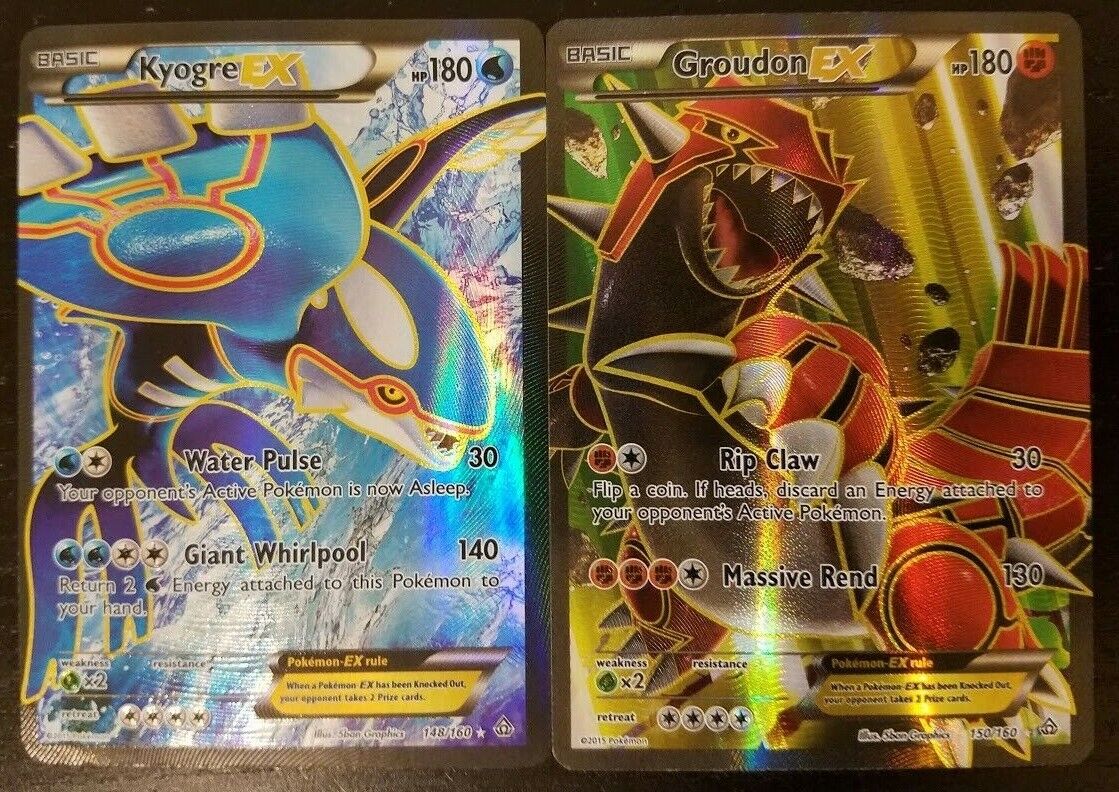 Pokemon Primal Kyogre Groudon Ex Figures For Sale Online Ebay