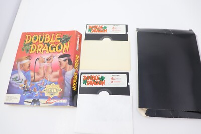 Double Dragon (IBM PC Tandy 1000) Arcadia Tradewest w Box (2) 5.25'' Floppy Disks