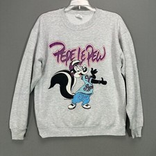 Pepe Le Pew Vintage 90s Warner Bros. Looney Tunes Sweatshirt Adult M USA Made
