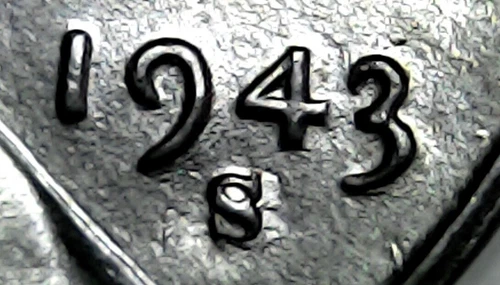 1943-S/S Lincoln Wheat Steel Cent (ERROR) “S over S" MS+