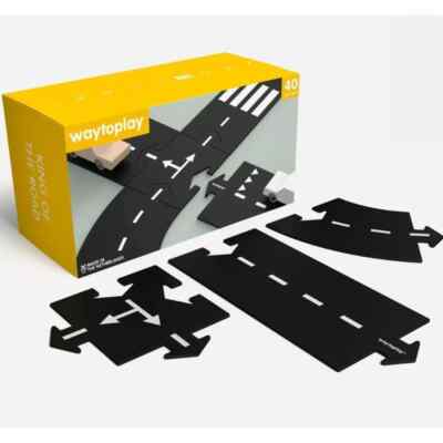 【新品未使用】waytoplay 40 King of the Road Waytoplay King of The Road 40 Pc Circuit Toy Cars Flexible Way To