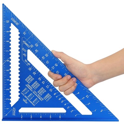 12-inch Alloy Metal Triangle Ruler Protractor (SAE&MER)