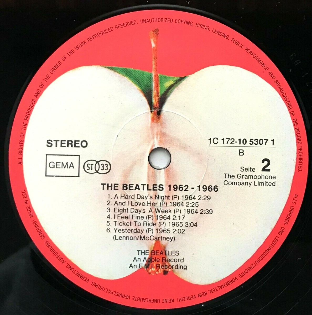 独2LP Beatles 1962-1966 1C17205308 APPLE /00660 THE BEATLES 