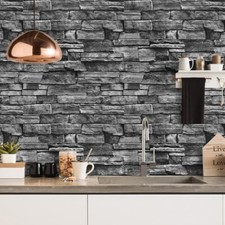 3D Stone Wallpaper Self-Adhesive Contact Paper Brick Peel and Stick Waterproof