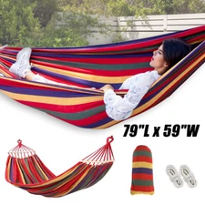 9.5FT Portable Hanging Hammock Camping Sleeping Gear For Travel Patio Garden