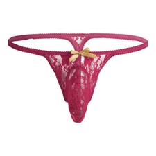Sissy Men Lace Briefs See-through Bikini G-string Panties Underwear Lingerie