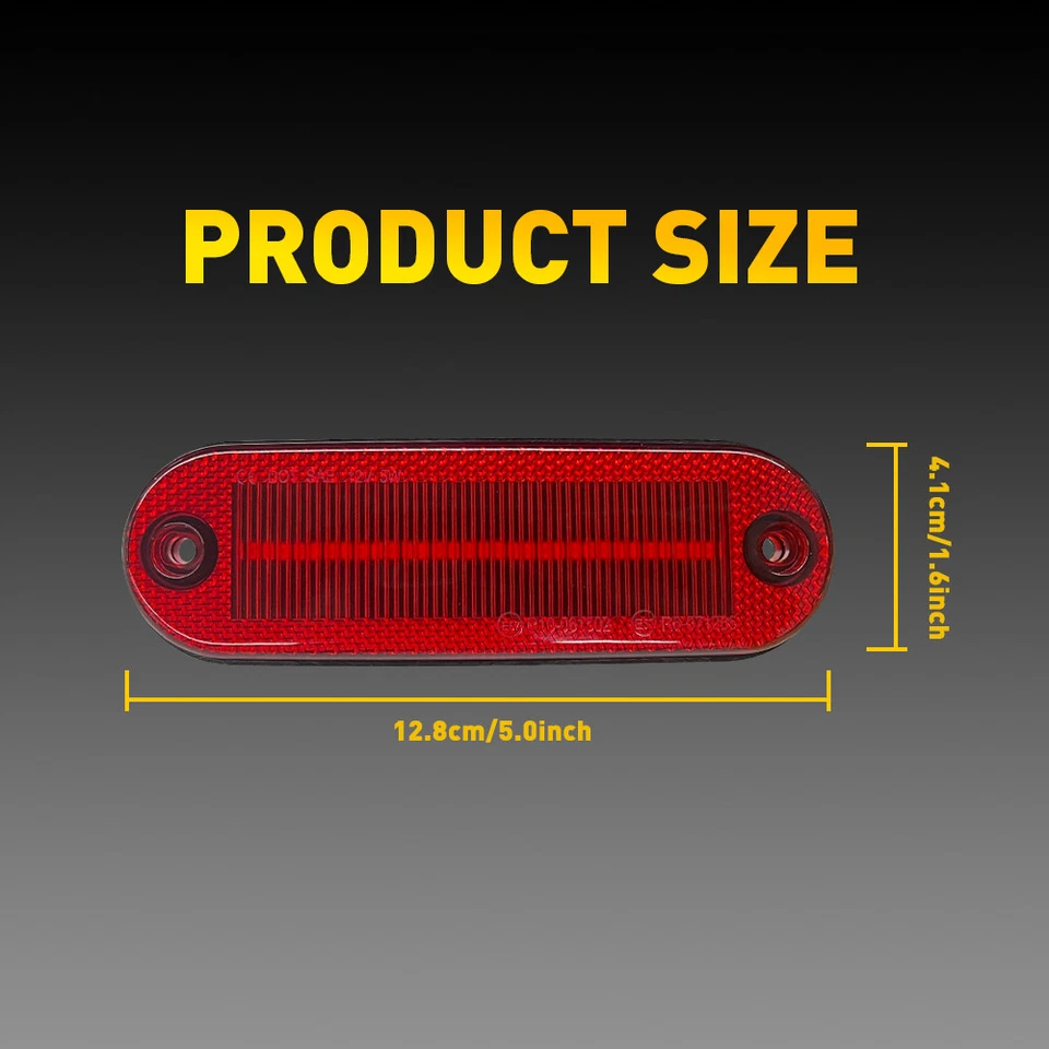 For Toyota RAV4 1996 1997 1998 1999 2000 Red Rear Bumper LED Side Marker Lights - Image 2 of 4