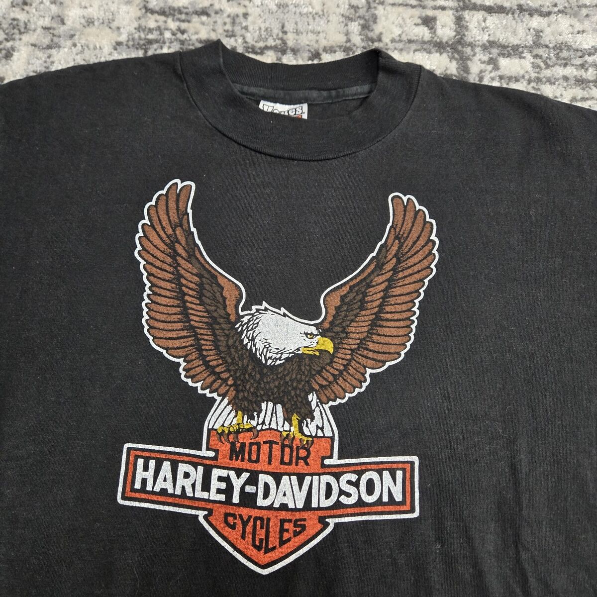 Vtg 1980s Harley-Davidson Motorcycle T-Shirt Eagle Bar Vtg 1980s Harley-Davidson Motorcycle T-Shirt Eagle Bar