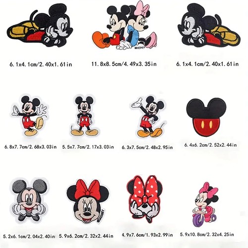 DISNEY MINNIE MICKEY MOUSE Iron Sew On Embroidered Patch PATCHES TV MOVIE EARS - Foto 2 di 13