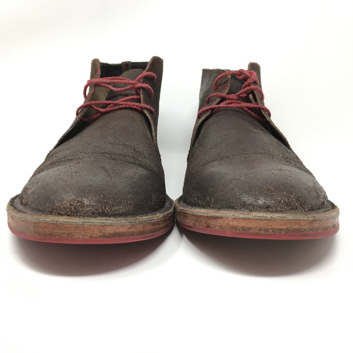 Cole Haan Mens Brown Suede Chukka Boots Red Laces C09565 Size 8.5‎ M Cole Haan Suede Chukka Boots Brick Red Mens | Mercari main image 4
