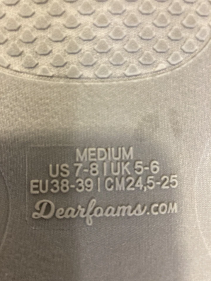 Zapatillas sin cordones dearfoams RN#21810 gris chenilla punta abierta para mujer talla 7-8 Foto 2 de 3