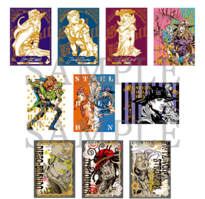 JOJOCARAVAN 箔押しクリアカード　ポストカード　5点　ショッパー付き JOJO CARAVAN Exhibition Foil stamped clear card collection All