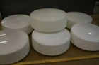 Large 12 1/4" Vintage Antique Industrial Lamp Shades - White Milk Glass
