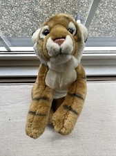 Vintage 2000 Animal Alley Toy R Us Tiger Cub Plush Laying Stuffed Animal 17"