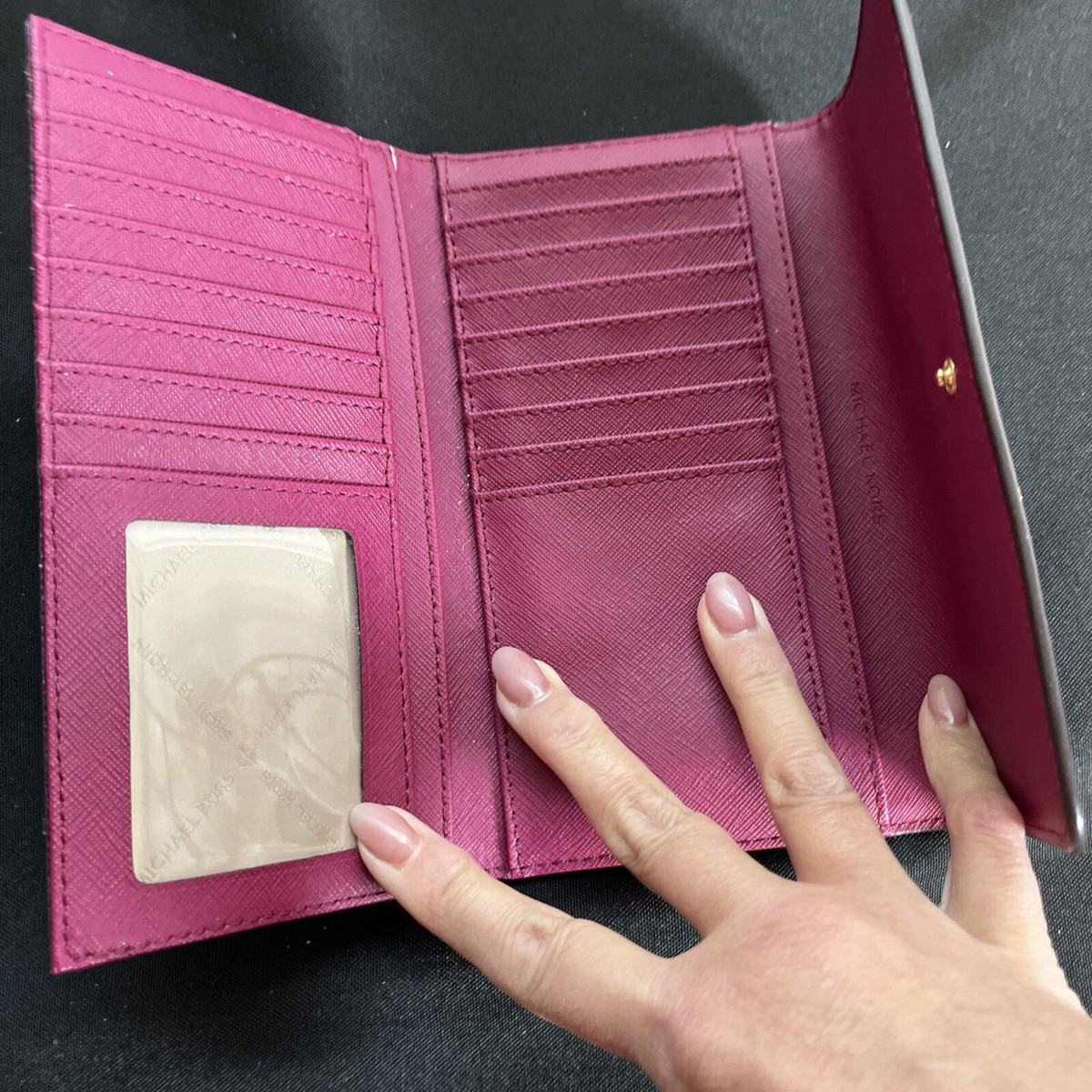 Michael Kors Fuchsia Jet Set Large Saffiano Leather Snap-Front Bi