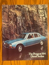 1975 Peugeot 504 Diesel Sedan Sales Brochure - Single Sheet with Specifications
