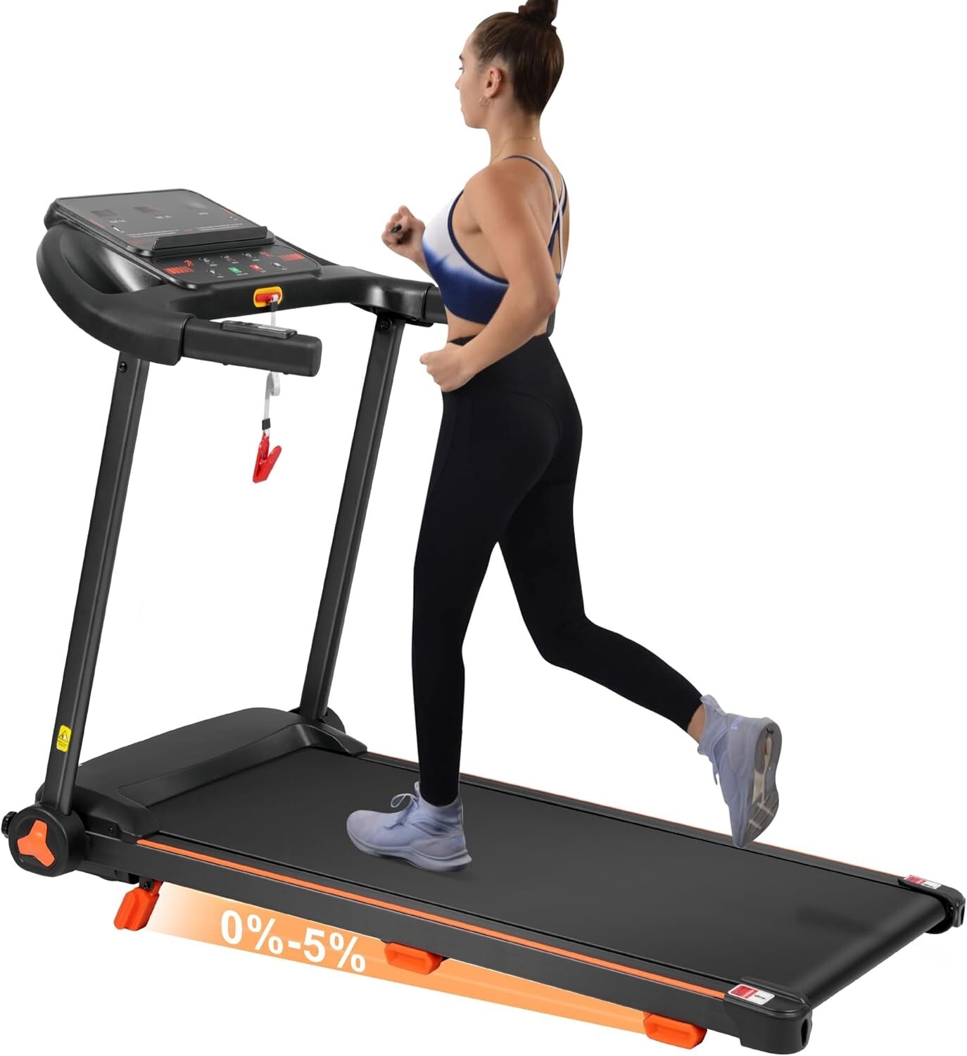 Portable Under Desk Treadmill 2.5HP 7.5MPH Bluetooth Speaker USB Charge Incline