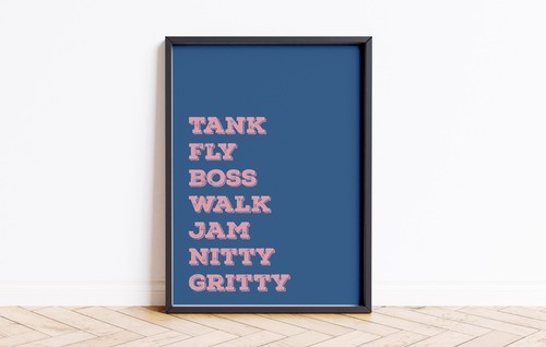 Tank Fly Boss Walk Nitty Gritty Prints, Quote Poster, Lyrics Art Music Wall Art - Picture 2 of 18