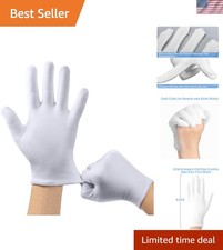 10 Pairs of Moisturizing White Cotton Gloves for Dry Hands  Eczema Relief