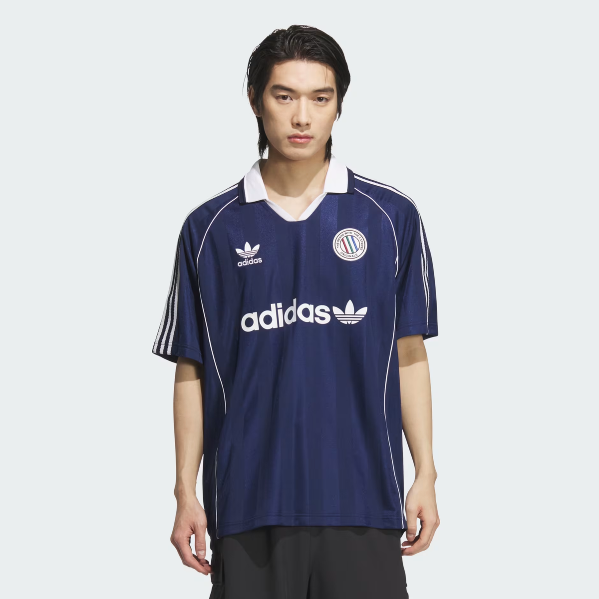新品XS Adidas 半袖ディープインディゴ サッカージャージー KC0127 Adidas Originals Jersey SS Night Indigo KC0127 Men's Asian