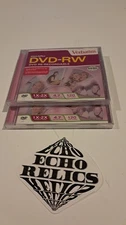 x2 Verbatim DataLifePlus DVD-RW Re-Recordable 1X-2X Speed/Vitesse  2pcs