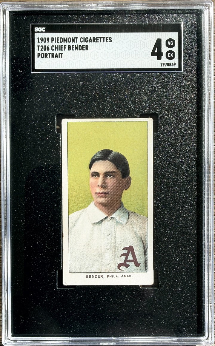 1909 T206 - CHIEF BENDER PORTRAIT - SGC 4 VG-EX - Piedmont 150