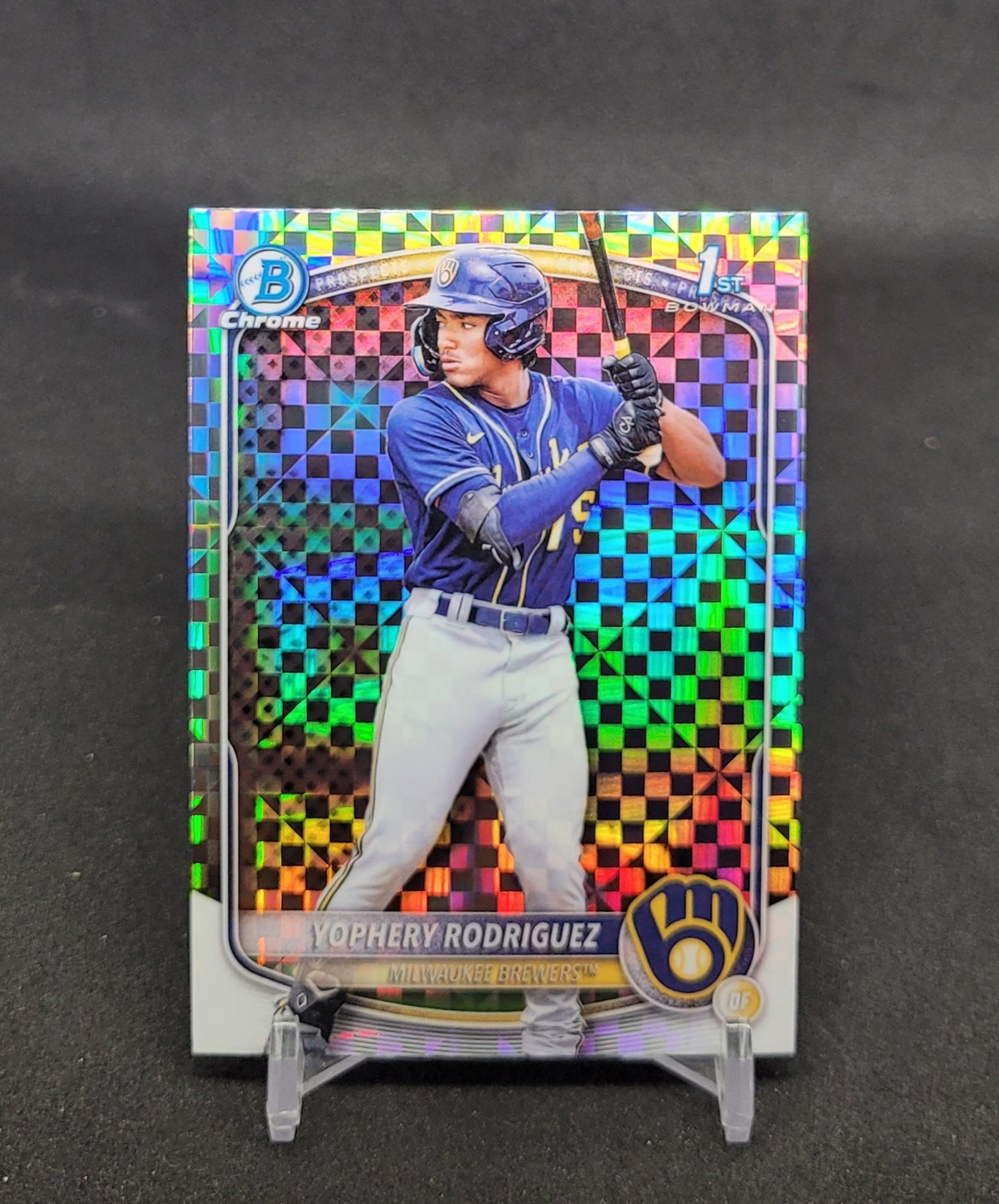 YOPHERY RODRIGUEZ 2025 BOWMAN CHROME 1ST X-FRACTOR BREWERS Q0107