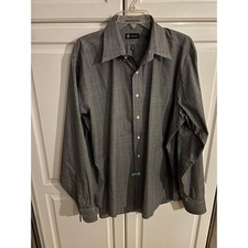 Chaps Mens Plaid Blazer Sport  Medium Gray Black White