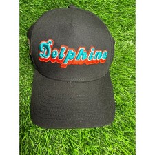 Miami Dolphins New Era 9FIFTY Snapback Hat Cap Black Teal Orange Script Logo NFL