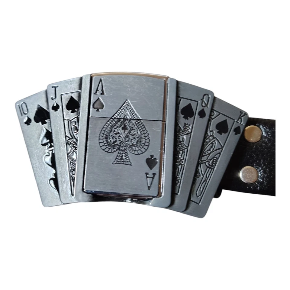 Combo de hebilla de cinturón encendedor Poker Ace | Hebilla desmontable | Se adapta a 36-40 | $21,99 Foto 2 de 4
