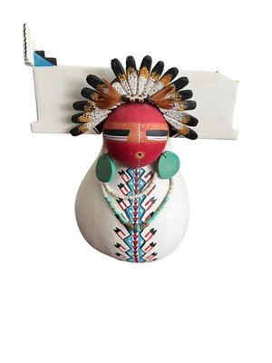 Robert Rivera signiert Kürbis Kunst Kachina Vintage 1994 siehe Beschreibung