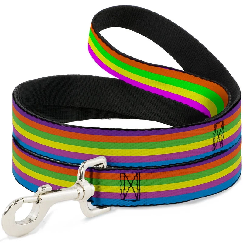 Dog Leash 6ft Stripes Multicolor Narrow 0.5 Inch