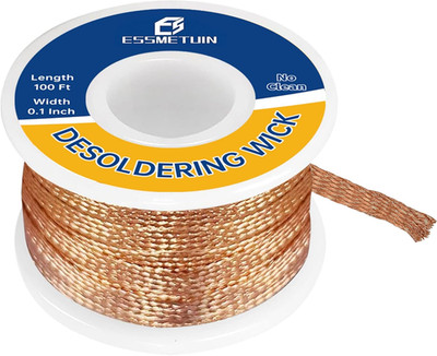 Essmtuin Solder Wick Braid 100Ft with Flux for Electronic, Desoldering Wick Bra