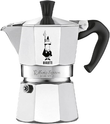 Bialetti Moka Express Aluminium-Kaffeemaschine für Herdplatten (2 Tassen), 90 ml