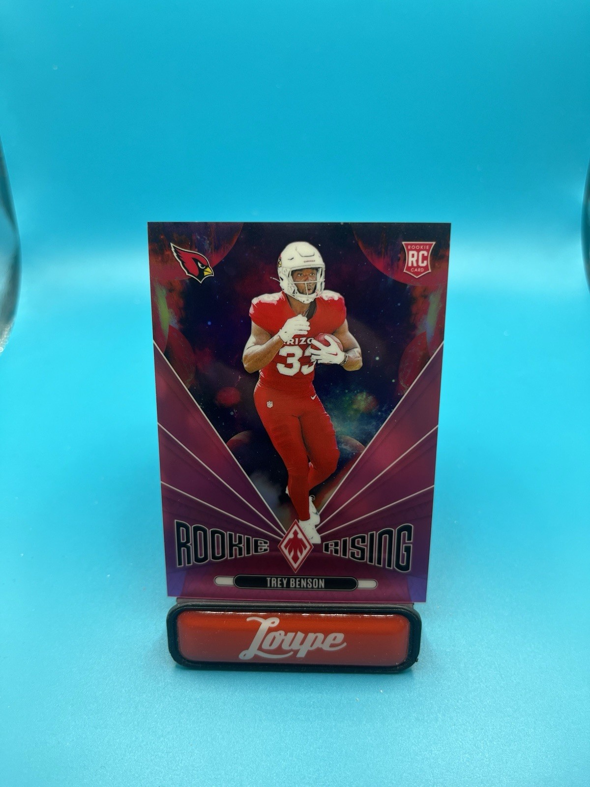 Trey Benson 2024 Panini Phoenix Rookie Rising Pink RC 41/80 Arizona Cardinals