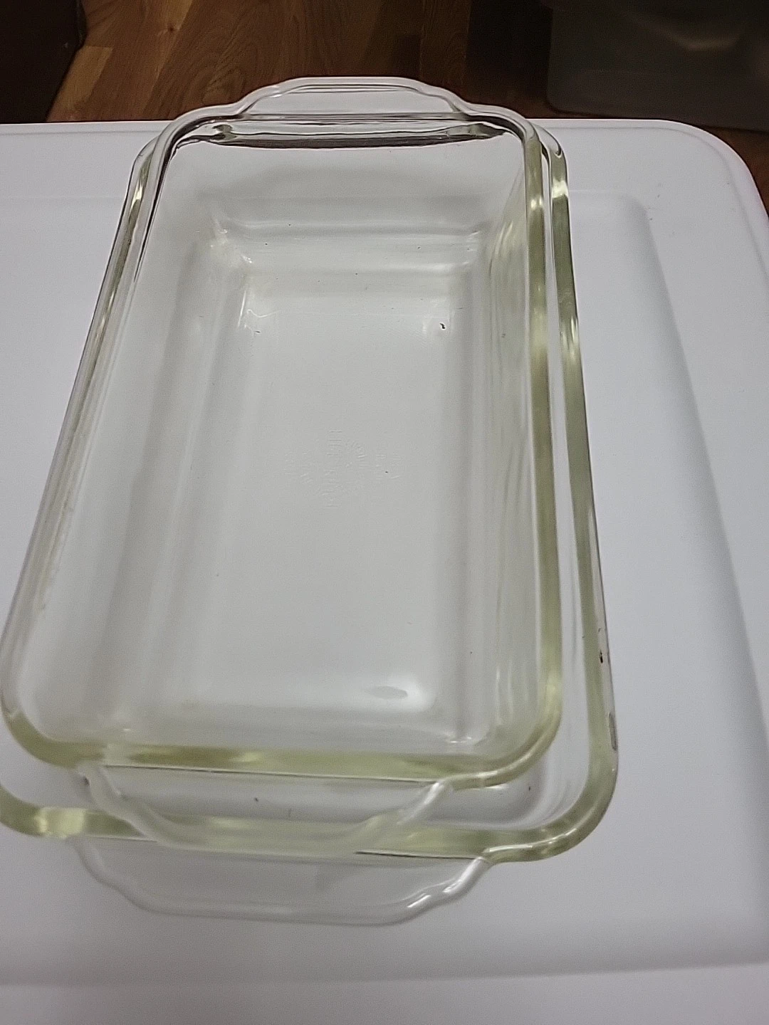 Set of 2 Vintage Fire-King Clear Glass Baking Dishes Models #409 & 410