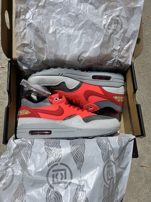 Size 8.5 - Nike Air Max 1 x CLOT Kiss Of Death - Solar Red *OG ALL VNDS*