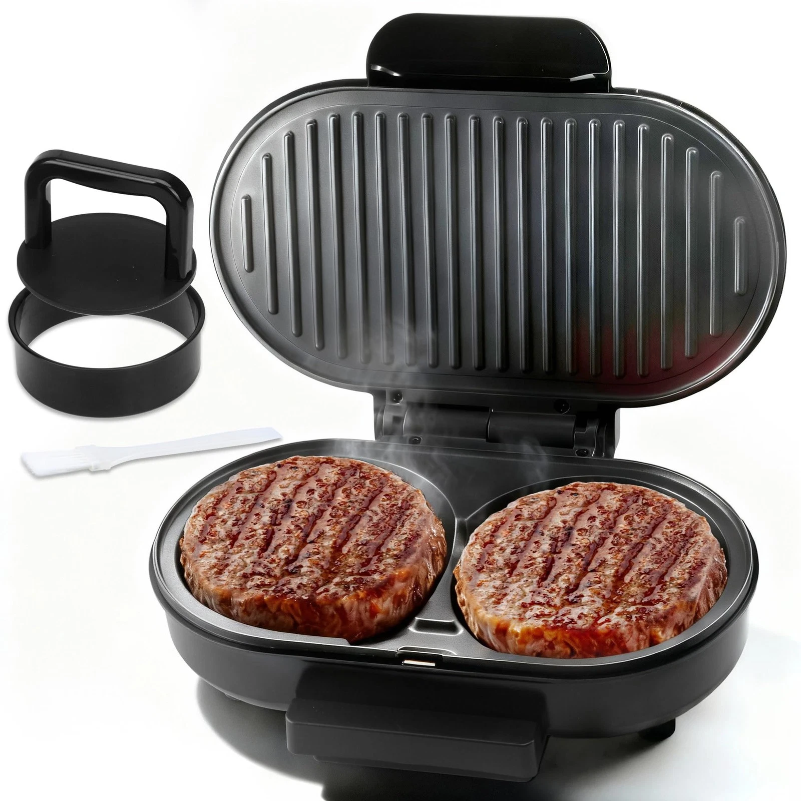 Double Mini Grill Maker, Breakfast Sandwich Maker, Burger Press Patty Maker, ...