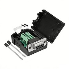 DB9 RS232 Solderless Breakout Board to Screw Terminal with Enclosure
