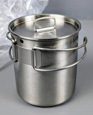 GSI Outdoors Cooking Pot Glacier Stainless Steel w/Retractable Handle & Lid 25oz