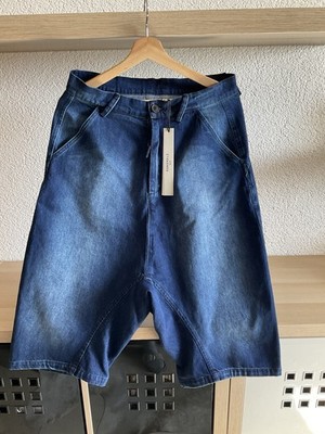 RUNDHOLZ DIP Baggy-Shorts Hose coole Haremshose dunkle Jeans Gr.XS (S,M) NEU
