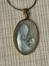 Fenton Mother's Day Madonna and Child Necklace with Sterling Chain